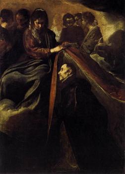 Diego Rodriguez De Silva Velazquez : The Virgin appearing to St Ildephonsus and giving him a robe